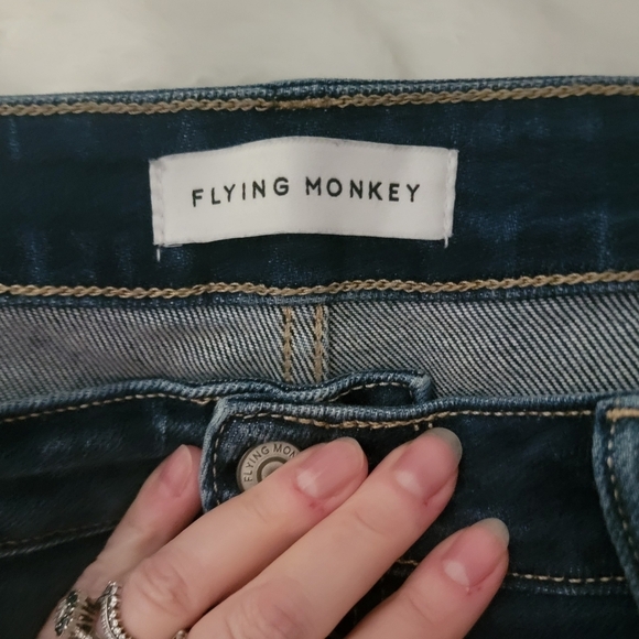 Flying Monkey Blue Skinny Jeans with Vintage Fading Sz 32 - Picture 4 of 6